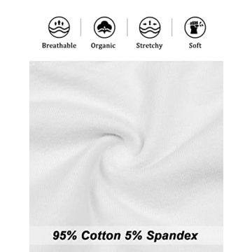 Molasus Women's Cotton High Waisted Underwear Comfort Support