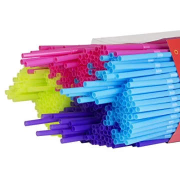 Hanamal Colored Flexible Drinking Straws Pack of 450
