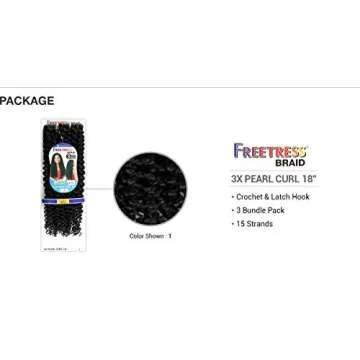 Freetress 3X Pearl Curl Braid - 1B Off Black