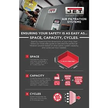 JET AFS-1000B Air Filtration System for Clean Air