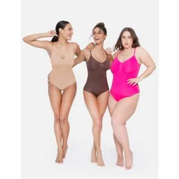 NEWVISISTER Shapewear Bodysuit for Women Tummy Control Seamless Sculpting Body Shaper Sleeveless Tops