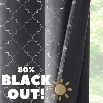 Soft Luxury Grey Velvet Curtains 63 Inch Length 2 Panels Set for Bedroom, Classic Silver Pattern Blackout Curtains for Living Room, Grommet Dining Thermal Insulated Drapes 52”Wx63”L