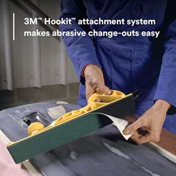 3M Hookit Hand File Board 05744, 2-3/4 in x 16 in, Flat Surface, Sanding Block