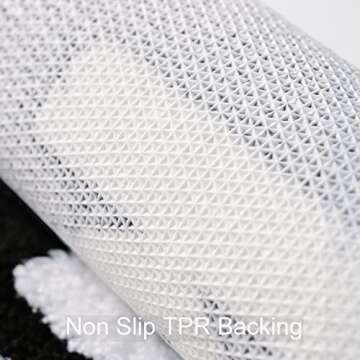 QJHOMO Get Naked Bath Mat Cute Black and White Bathroom Rugs Funny Non Slip Bathtub Decor Mats Super Absorbent Floor Carpet Machine Washable Bahtmat for Tub, Shower, Bedroom (16x24 inch)