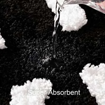 QJHOMO Get Naked Bath Mat Cute Black and White Bathroom Rugs Funny Non Slip Bathtub Decor Mats Super Absorbent Floor Carpet Machine Washable Bahtmat for Tub, Shower, Bedroom (16x24 inch)