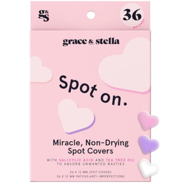 Grace & Stella Hydrocolloid Acne Patches - Cute Blemish Treatment (36 Count)