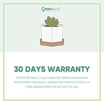 Greenaholics Succulent Small White Planter Pot 4.3 Inch