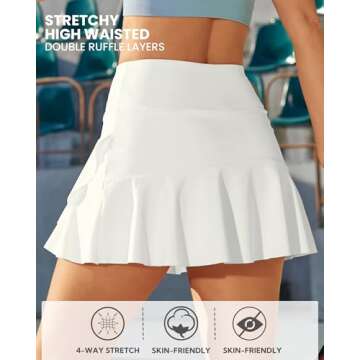 Ruffle Tennis Skirts with Pockets for Women