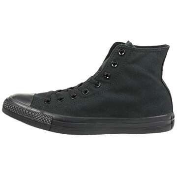 Converse Chuck Taylor All Star High Top Shoe, black monochrome, 9 M US