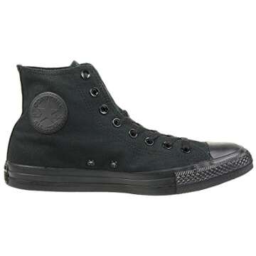 Converse Chuck Taylor All Star High Top Shoe, black monochrome, 9 M US
