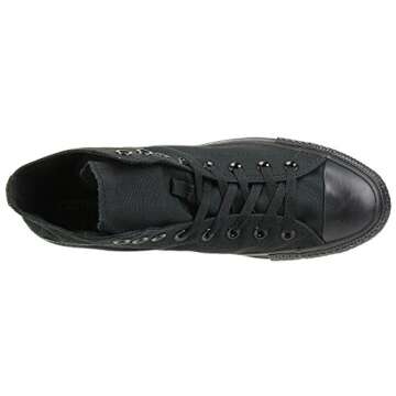 Converse Chuck Taylor All Star High Top Shoe, black monochrome, 9 M US