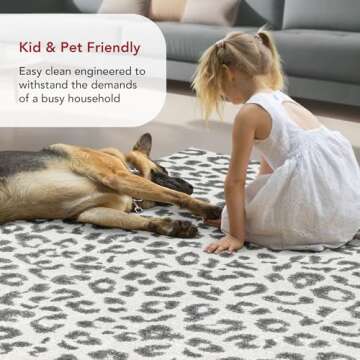 nuLOOM Annette 5x7 Leopard Print Area Rug in Grey