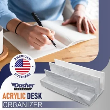 Modern Acrylic Desk Organizer for Stylish Office Supplies
