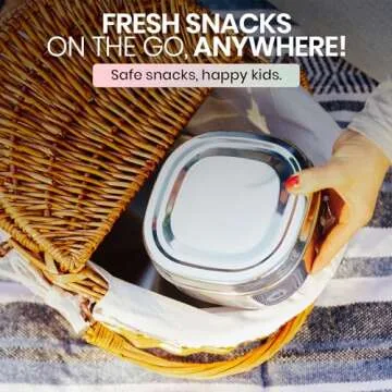 Bon aPetite Stainless Steel Large Square Storage Container | Square Snack Container | Toxin Free Square Container | 100% BPA Free