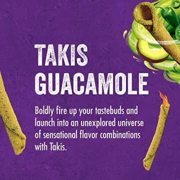 Takis Guacamole Rolled Tortilla Chips, Guacamole Artificially Flavored, 9.9 Ounce Bag