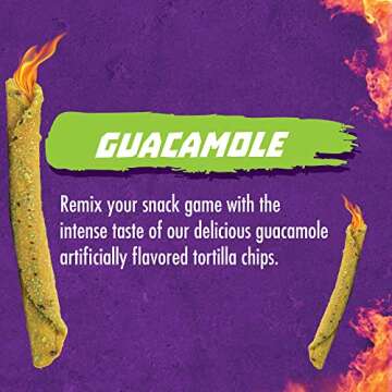 Takis Guacamole Rolled Tortilla Chips, Guacamole Artificially Flavored, 9.9 Ounce Bag