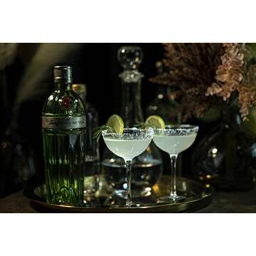 SAY HO UM Vintage Crystal Champagne Coupe Glasses | Set of 4 | 4-5 oz Classic Cocktail Glassware - Martini, Manhattan, Cosmopolitan, Sidecar, Daiquiri | 1920s Speakeasy Retro Style Saucer Goblets