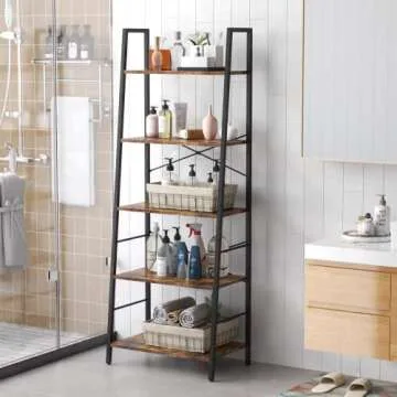 Yusong Ladder Bookshelf - Stylish 5-Tier Storage Solution