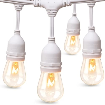Addlon 48 FT Outdoor String Lights - Weatherproof & Decorative with 18 Edison Bulbs