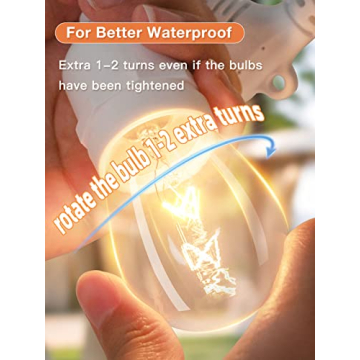 Addlon 48 FT Outdoor String Lights with Edison Bulbs