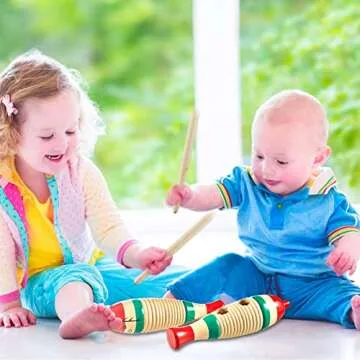 Colorful Fish Shaped Guiro Instruments for All Ages