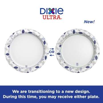 Dixie Ultra, Large Paper Plates, 10 Inch, 172 Count, 3X Stronger, Heavy Duty, Microwave-Safe, Soak-Proof, Cut Resistant, Disposable Plates For Heavy, Messy Meals