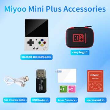 Miyoo Mini Plus Retro Game Console – 8000+ Games on 3.5 Inch Screen