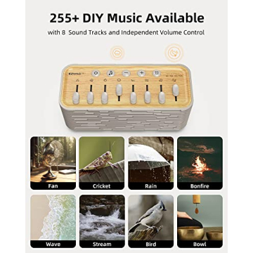 EZVALO White Noise Machine 255+ Sounds Sleep Timer Bluetooth