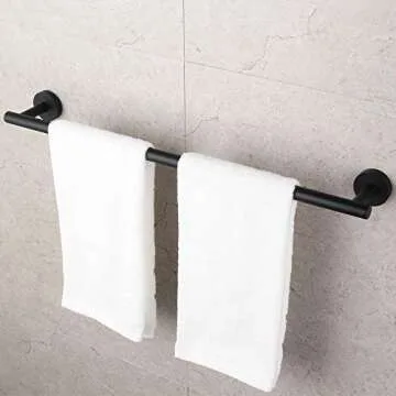 GERZWY 33" Stainless Steel Towel Bar in Matte Black