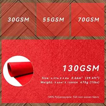 EZLucky Red Carpet Runner for Events 2.6x15 ft