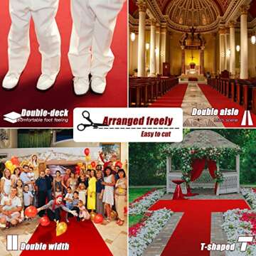 EZLucky Red Carpet Runner for Events 2.6x15 ft