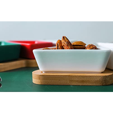 Big White Tree Plates Set for Snacks and Appetizers