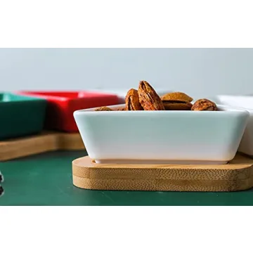 Big White Tree Plates Set for Snacks and Appetizers