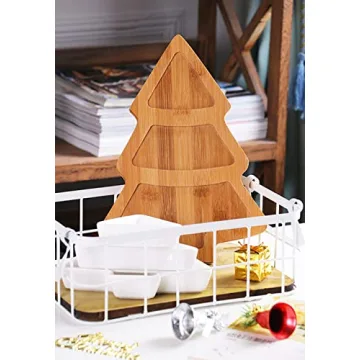 Big White Tree Plates Set for Snacks and Appetizers