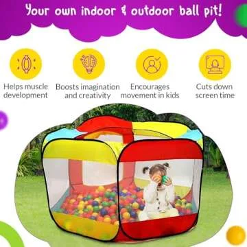 Kids Ball Pit Play Tent with 100 Balls for Fun