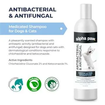 Smiling Paws Pet Medicated Shampoo for Dogs & Cats - Dog Shampoo for Smelly Dogs - Passionfruit Scent (16oz)