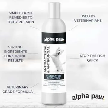 Smiling Paws Pet Medicated Shampoo for Dogs & Cats - Dog Shampoo for Smelly Dogs - Passionfruit Scent (16oz)