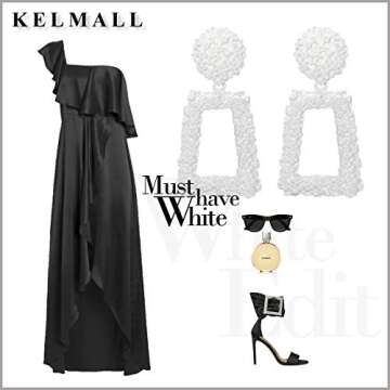 Trendy Textured Geometric Drop Earrings for Women