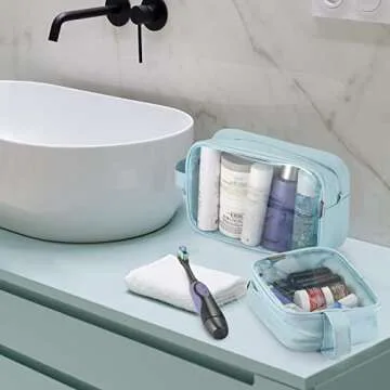GAGAKU Clear Toiletry Bag Set for Hassle-Free Travel