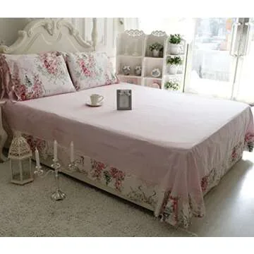 FADFAY Queen Size Floral Bedding Set - 100% Cotton Luxury Sheets