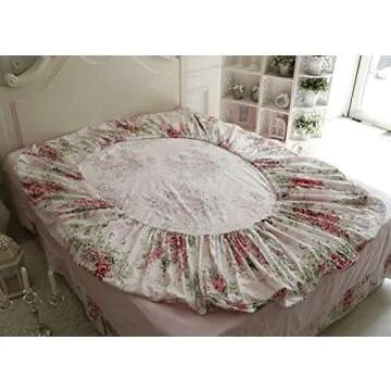FADFAY Queen Size Floral Bedding Set - 100% Cotton Luxury Sheets