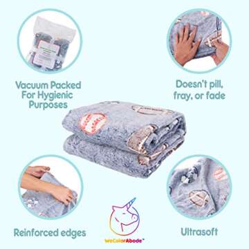 Glow in The Dark Blanket for Kids - Super Soft Cozy Gift
