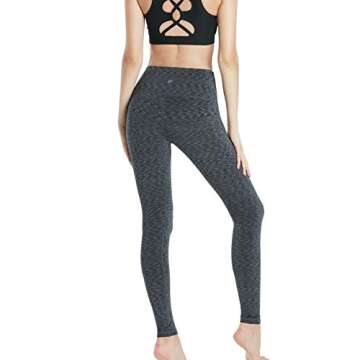 TSLA Women's Thermal Yoga Pants, High Waist Warm Fleece Lined Leggings, Winter Workout Running Tights with Pockets, Winter No Side Pocket Spacedyeblack, X-Small