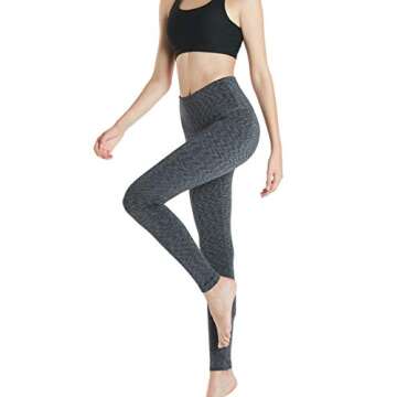 TSLA Women's Thermal Yoga Pants, High Waist Warm Fleece Lined Leggings, Winter Workout Running Tights with Pockets, Winter No Side Pocket Spacedyeblack, X-Small