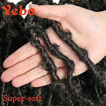 YEBO Butterfly Locs Hair - 7 Packs Pre-Looped Extensions