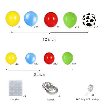 Vibrant Toy Inspired Story Balloon Garland Kit for Birthday Celebrations