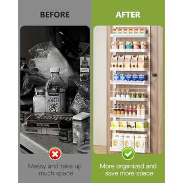 POKIPO 8-Tier Over the Door Organizer for Pantry & Kitchen