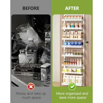 POKIPO 8-Tier Over the Door Organizer for Pantry & Kitchen