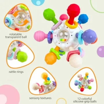 Baby Montessori Teething Toys 0-12 Months Sensory Development