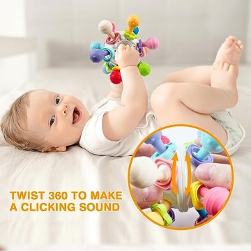 Baby Montessori Teething Toys 0-12 Months Sensory Development